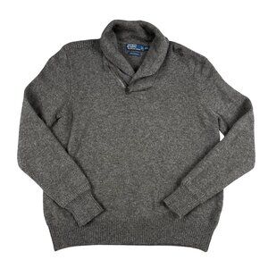 Polo Ralph Lauren Mens 100% Lambs Wool Asymmetrical Cowl Neck Sweater XXL